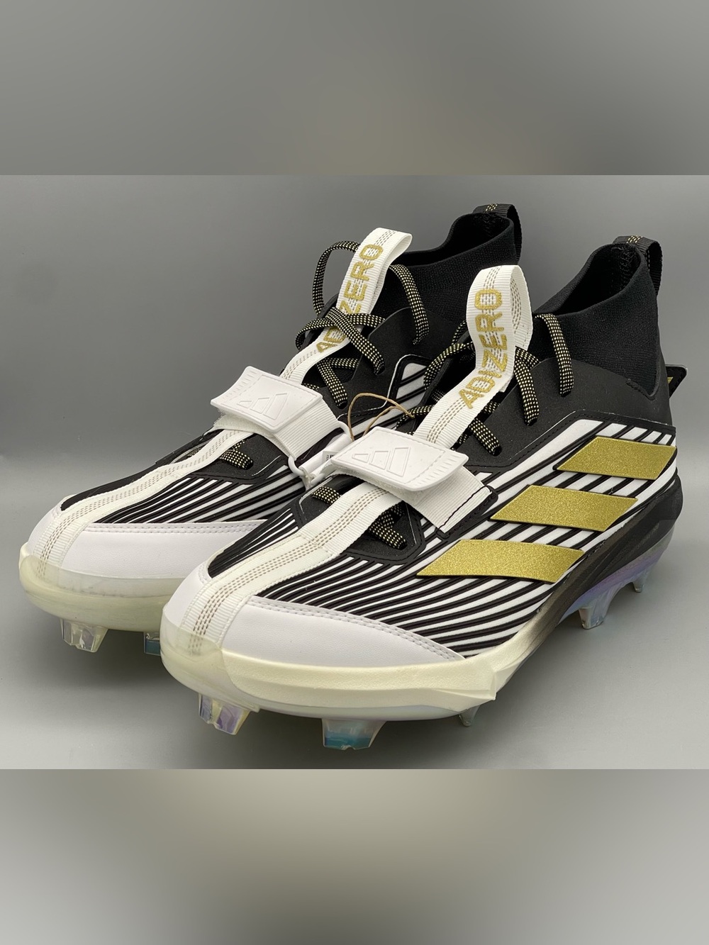Adidas Adizero Edge + TPU Black Gold Baseball Cleats JQ7464 Men's Size 11.5 NEW